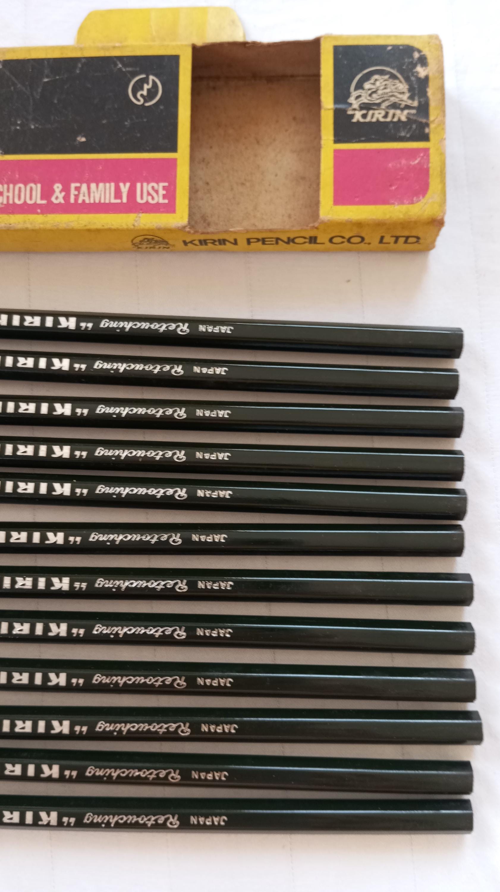 Pencils Vintage Kirin 12 Pencils Box One Dozen Grade 2 H Japanese