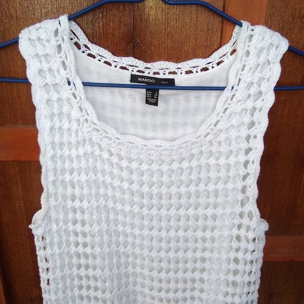 Crochet White Dress - Etsy