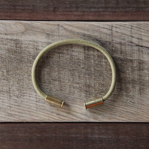 BRZN Bullet Casing Bracelet Gold Paracord recycled .22lr shells gold 550 paracord wire men women image 1