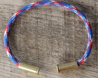 BRZN Recycled .22lr Bullet Casing Independence Camo 550 Paracord Bracelet