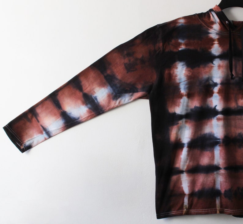 Mens Tie Dye Hoodie Xl/black Tie Dye Xl/brown Tie Dye XL Etsy
