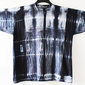 Men&#39;s tie dyed t shirt XL/black shibori XL t shirt
