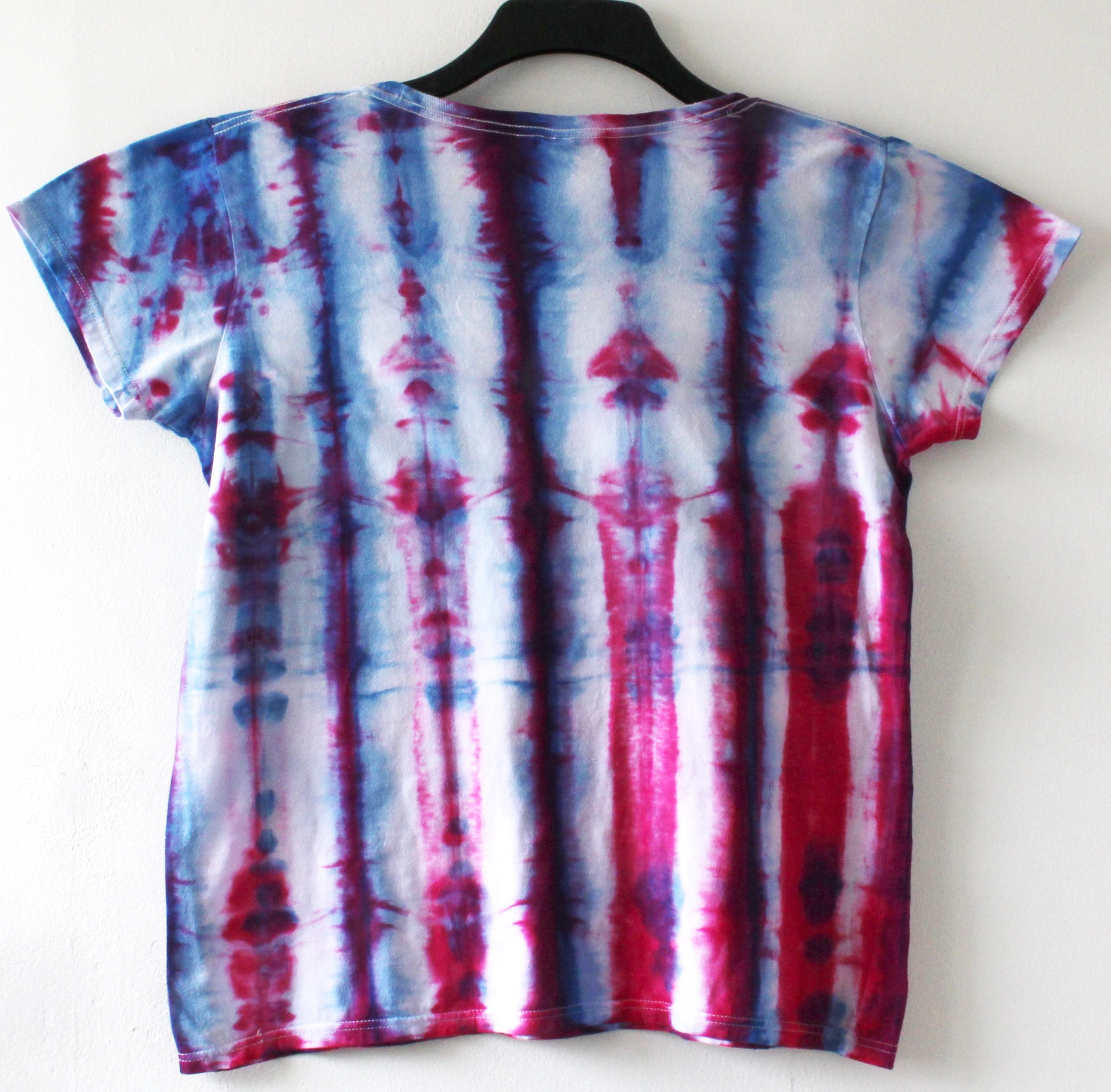 Women's Tie Dyed T Shirt L Pink and Blue Tie Dye - Etsy