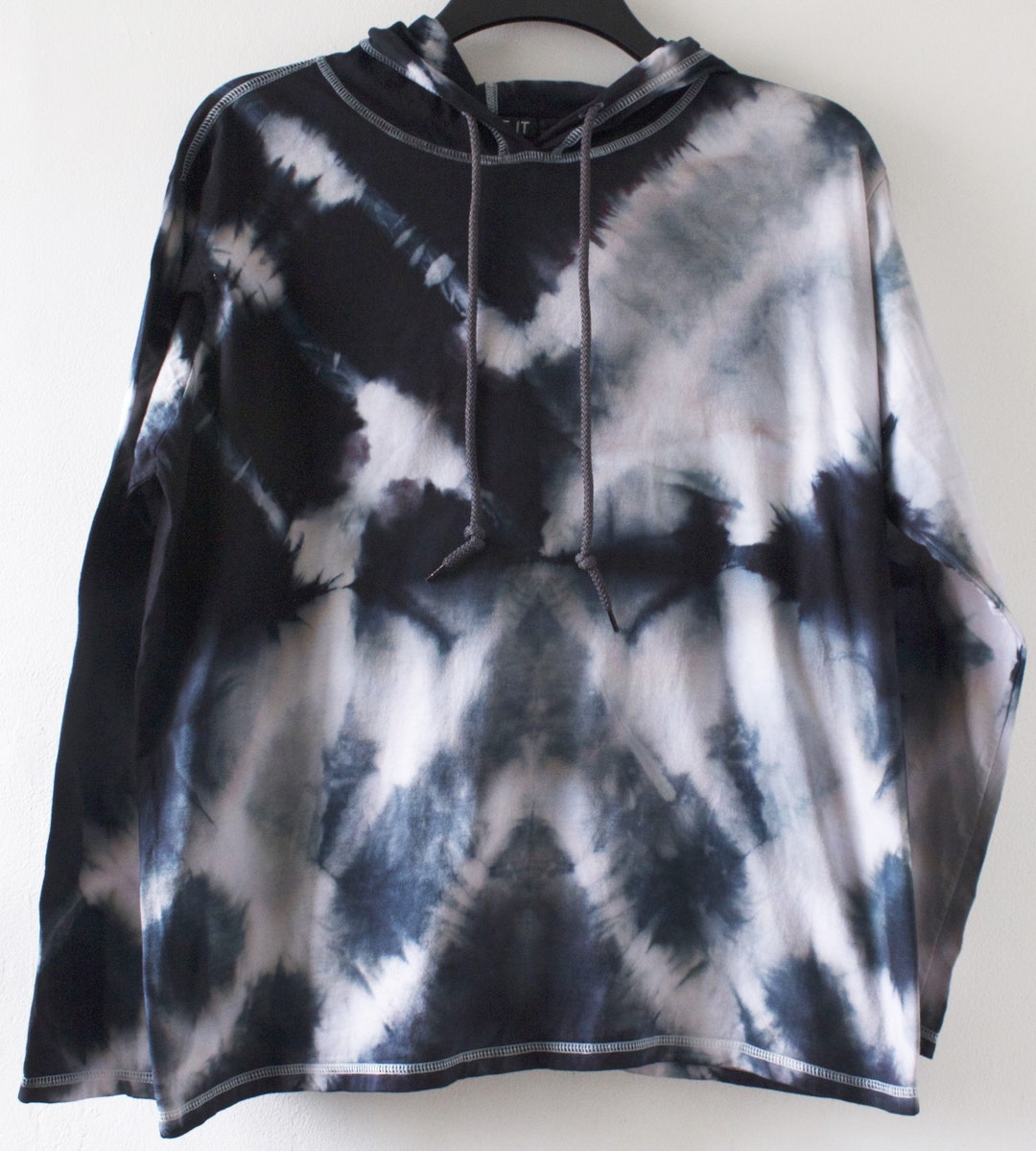 Women's Tie Dye Black Hoodie2xl/black Tie Dye/black Tie Etsy