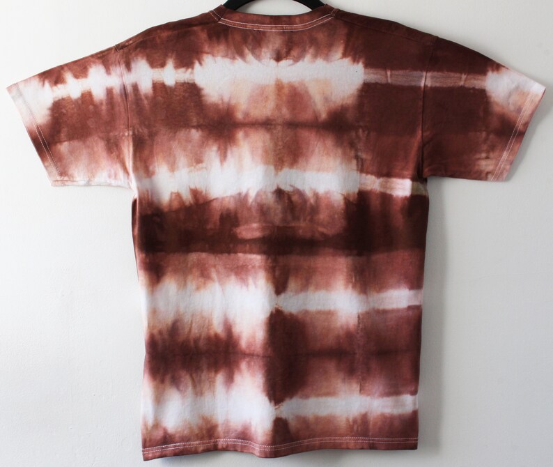 Men's Tie Dyed Brown T Shirt L/brown Tie Dye Etsy
