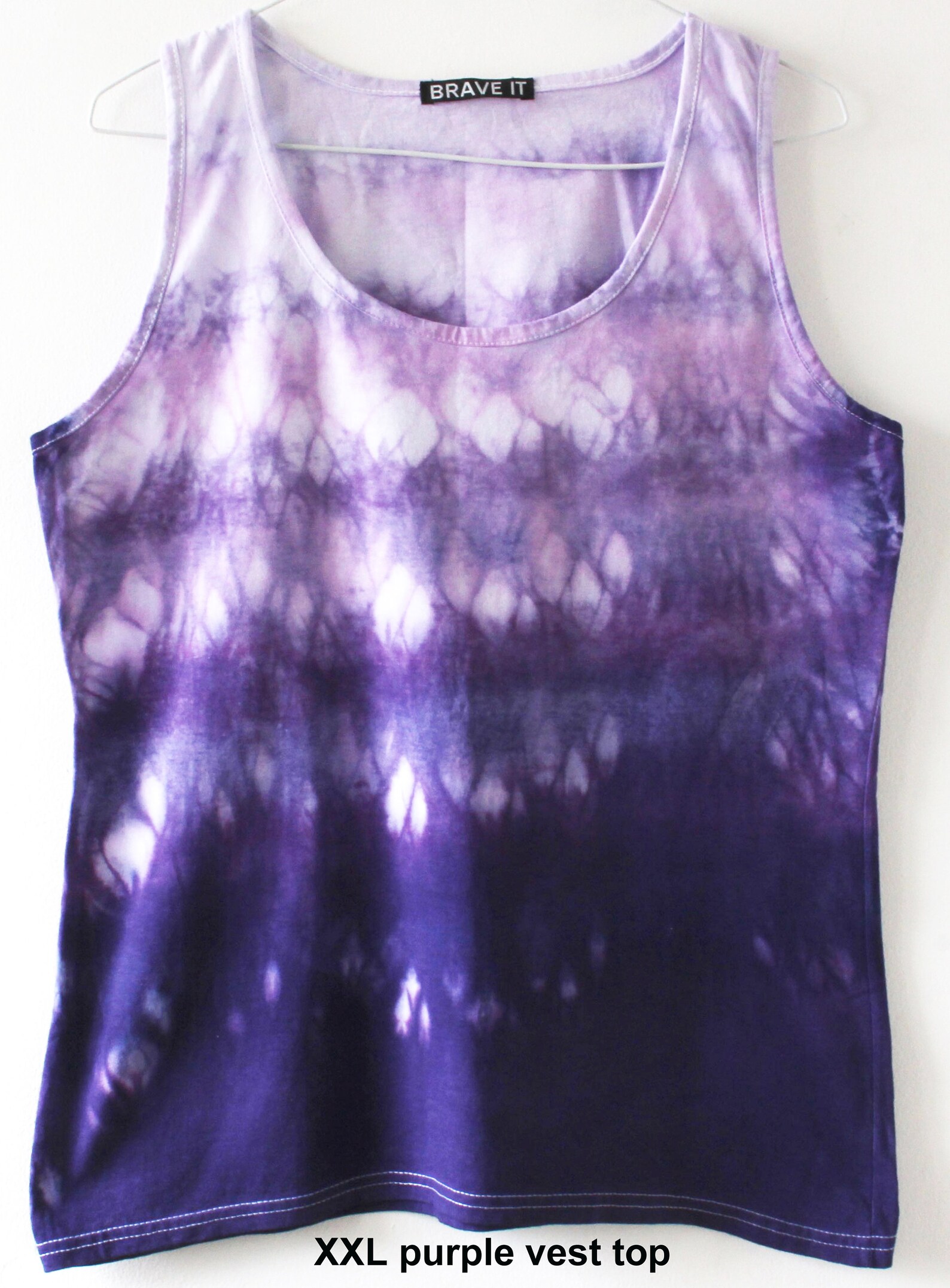 Women's Tie Dyed Purple Vest Top UK Size M LXL /purple Etsy