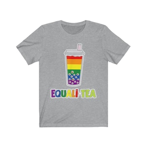 EQUALI-TEA Bubble Tea Rainbow Pride #Pride365 Unisex Jersey Tank Unisex Short Sleeve Tee