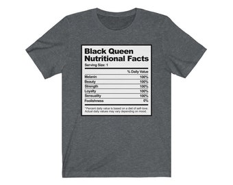 Black Queen Nutritional Facts T-Shirt