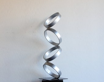 Mid Century Modern Metal Sculpture Art Abstract Simple Contemporary Decor Modernist by Petrykowski Artworks