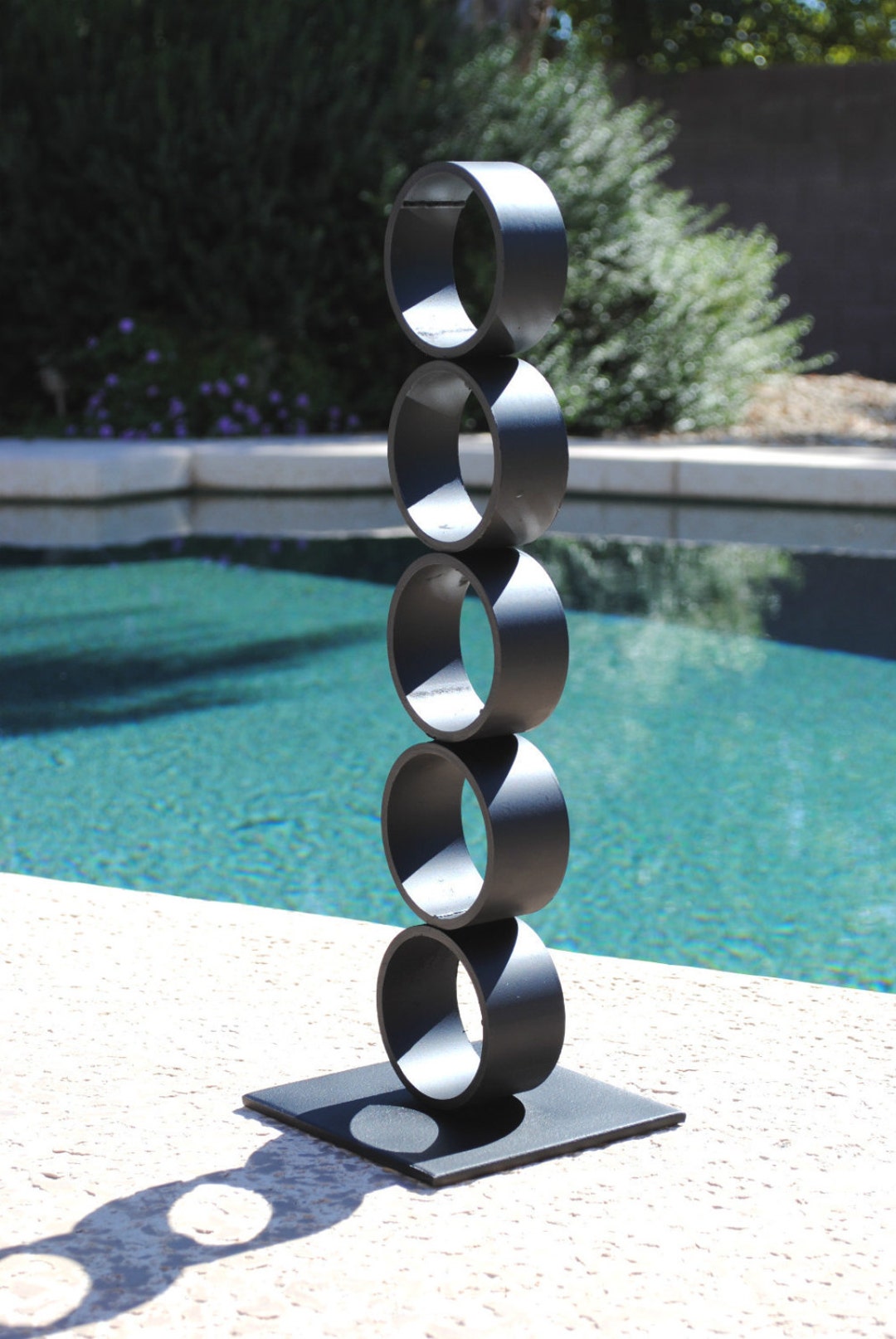 Mid Century Modern Metal Sculpture Art Abstract Simple Contemporary