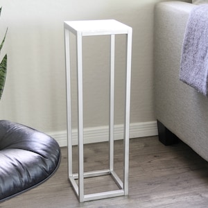 Modern Industrial Metal Contemporary Accent Pedestal Plant Stand Table Decor Mid Century by Petrykowski Artworks