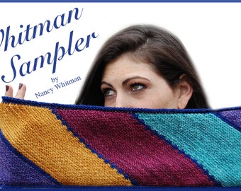 Whitman Sampler - multicolor modular striped garter stitch cowl pattern with slip stitch detail and rolled edges