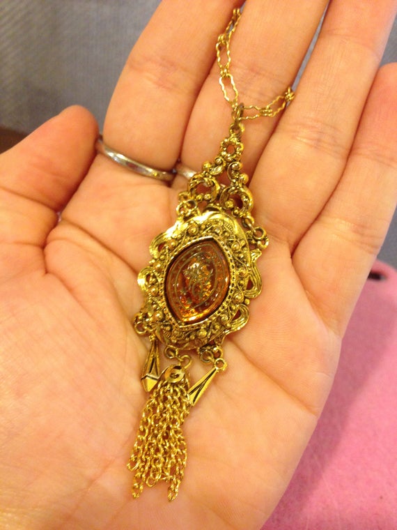 Long Vintage Pendant Necklace - image 1