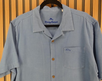 Vintage Large Tommy Bahama Men's Hawaiian Camp Shirt, 100% Silk