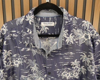 Vintage 2XLT Tommy Bahama Men's Hawaiian Camp Shirt, 100% TENSEL