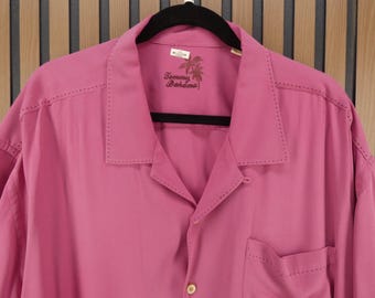 Vintage 2XB Tommy Bahama Men's Hawaiian Camp Shirt, 100% Silk