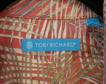 Vintage X/L, Men's Tori Richard Hawaiian Shirt, 100% Cotton Lawn