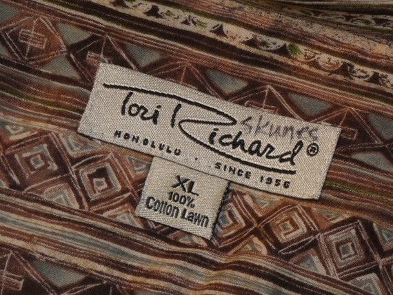 Vintage Men's Tori Richard Hawaiian Shirt, XL, 10… - image 3