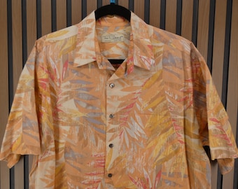 Vintage medium, Tori Richard-hawaïhemd heren, gazon van 100% katoen