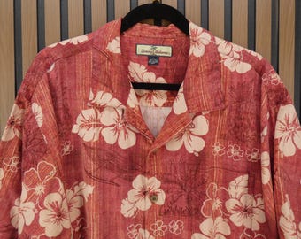 Vintage XL Hawaiian Camp-shirt heren Tommy Bahama, 100% zijde