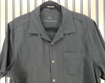 Vintage groot Tommy Bahama Hawaiian Camp-shirt voor heren, 100% zijde