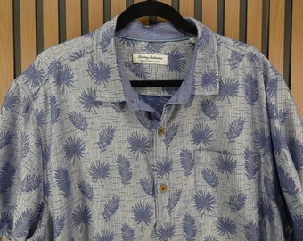 Vintage XL Tommy Bahama Men's Hawaiian Camp Shirt, 100% TENSEL