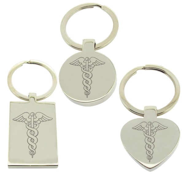 Medical Alert Keyring, SOS Medical Condition Keychain, Custom Engrave Back with Personalised Medical Condition & Vital Information