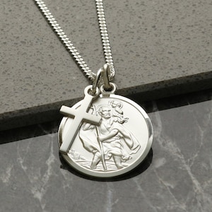 St christopher and cross necklace on sale