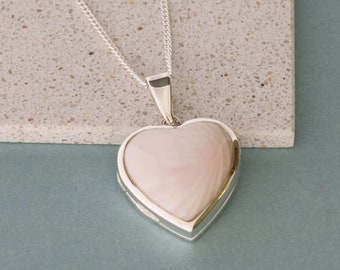 Sterling Silver Disc Pendentif avec deux Coeurs 15 mm pour Gravure