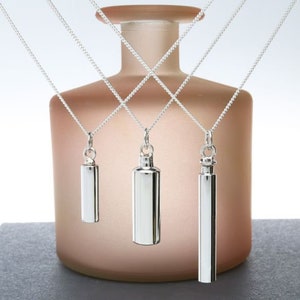 Sterling silver cylinder cremation jewelry top