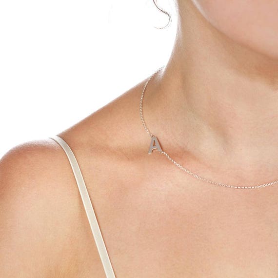 Personalised shop letter necklace