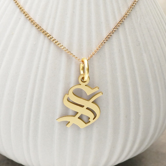 Old english necklace initial sale