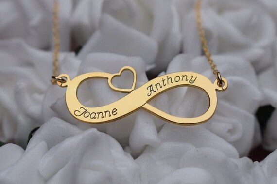 Personalised infinity deals necklace gold
