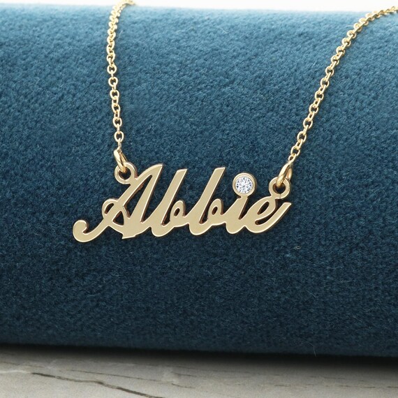 Name necklace gold 9ct discount