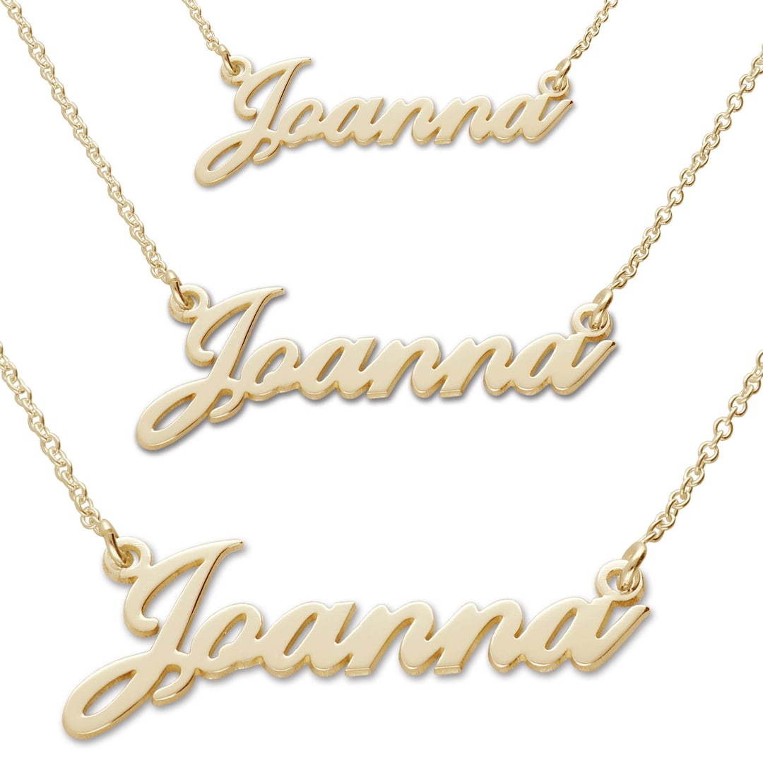 9ct Gold Name Necklace, ANY Name Made up to 10 Letters, Carrie