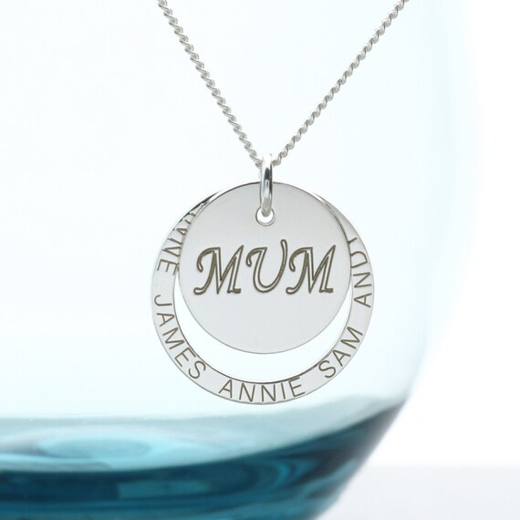 Colgante de plata personalizado para mamá mamá con - Etsy México