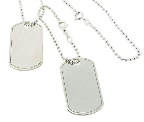 double dog tag necklace engraved