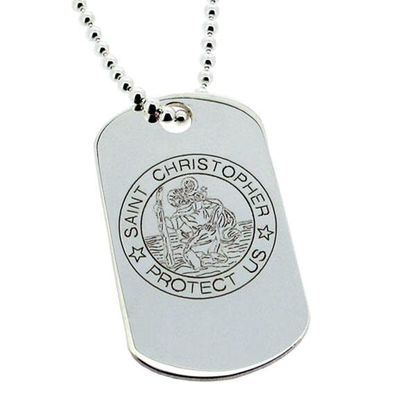 st christopher dog tag