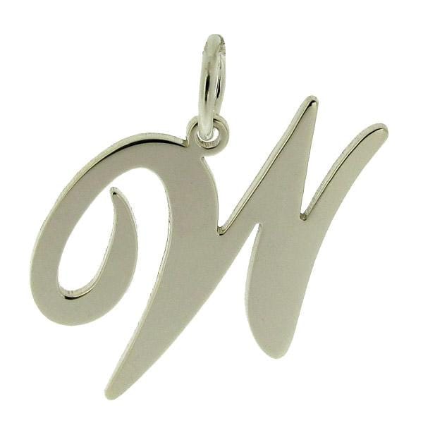 Silver Initial Letter Charm Pendant Necklace any Initial - Etsy UK