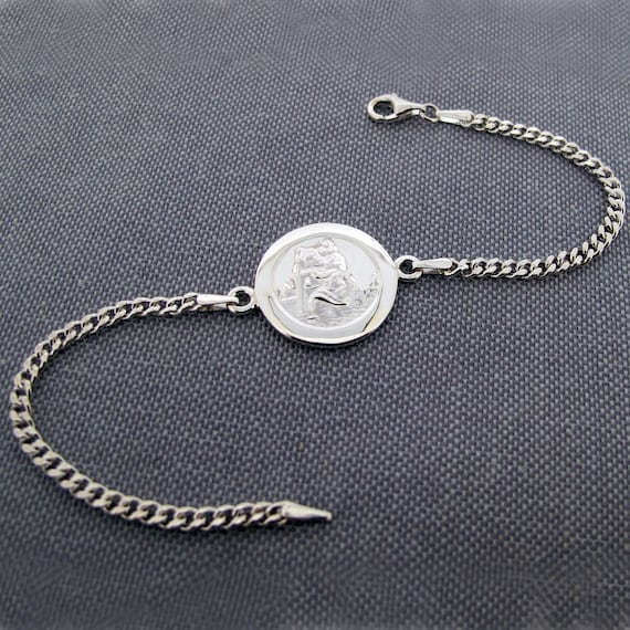 St christopher mens bracelet deals