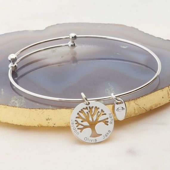 Personalised family outlet tree bracelet
