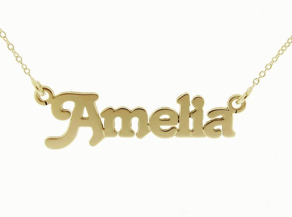 9ct GOLD Name Necklace Pendant Terra 