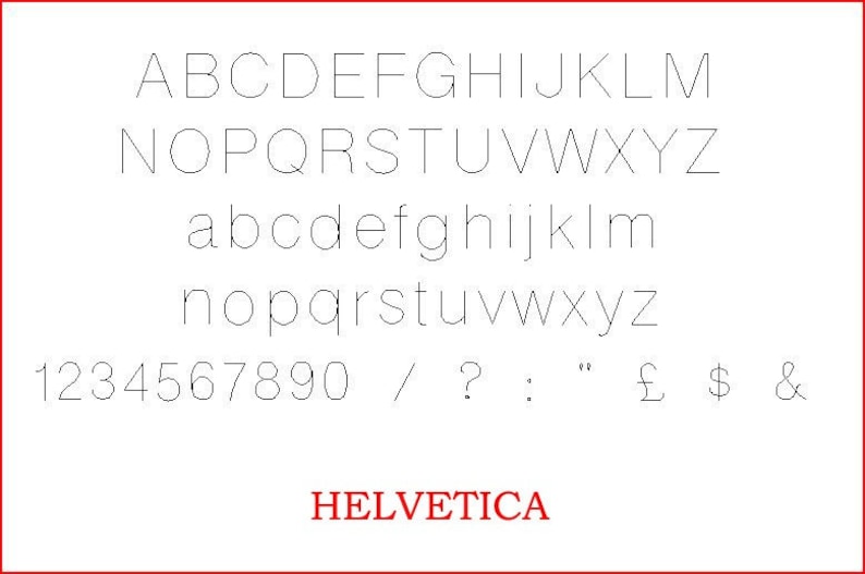 Puede incluir: Una tabla de fuentes que muestra las letras may&uacute;sculas y min&uacute;sculas de la fuente Helvetica, junto con n&uacute;meros, signos de puntuaci&oacute;n y s&iacute;mbolos. La fuente es una tipograf&iacute;a sans-serif.