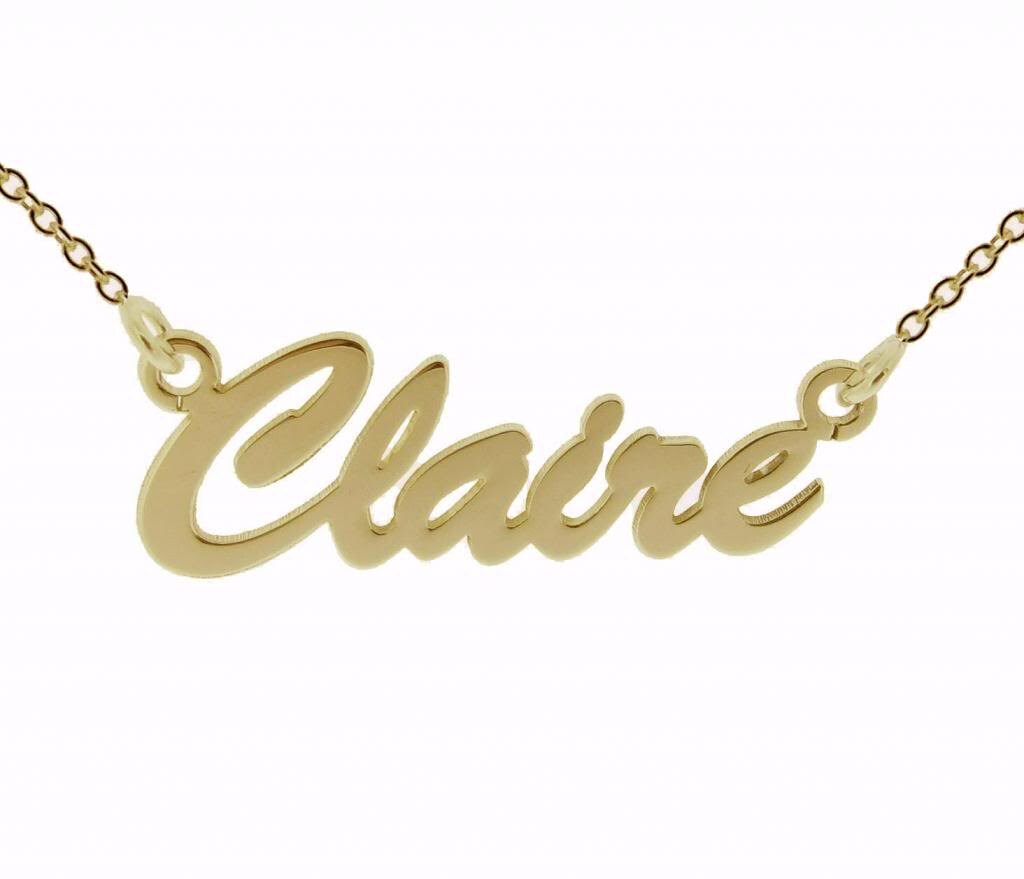 9ct Gold Name Necklace Personalised 