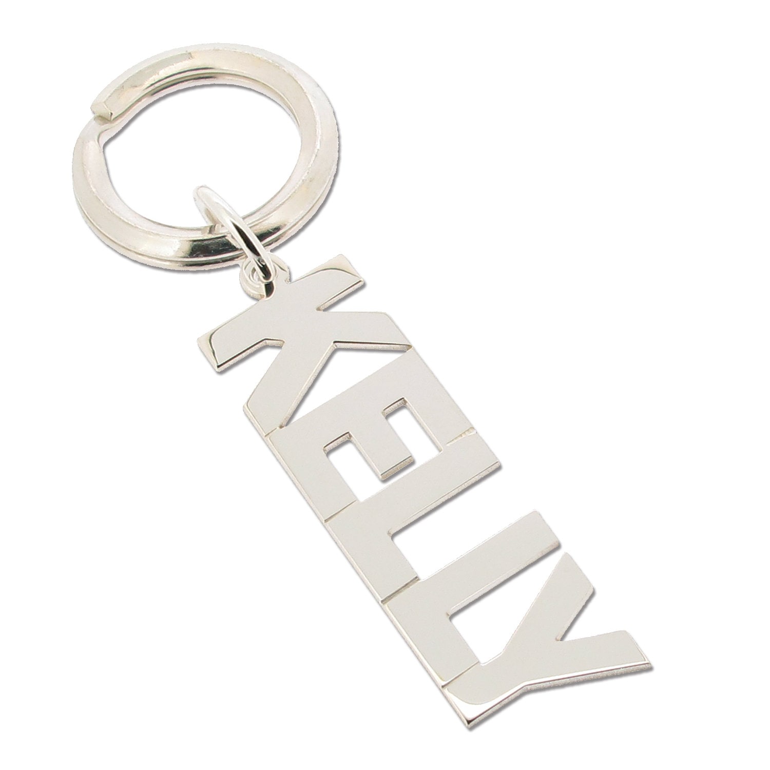 Personalised Silver Name keyring Name Keychain ANY LETTERS Etsy 日本