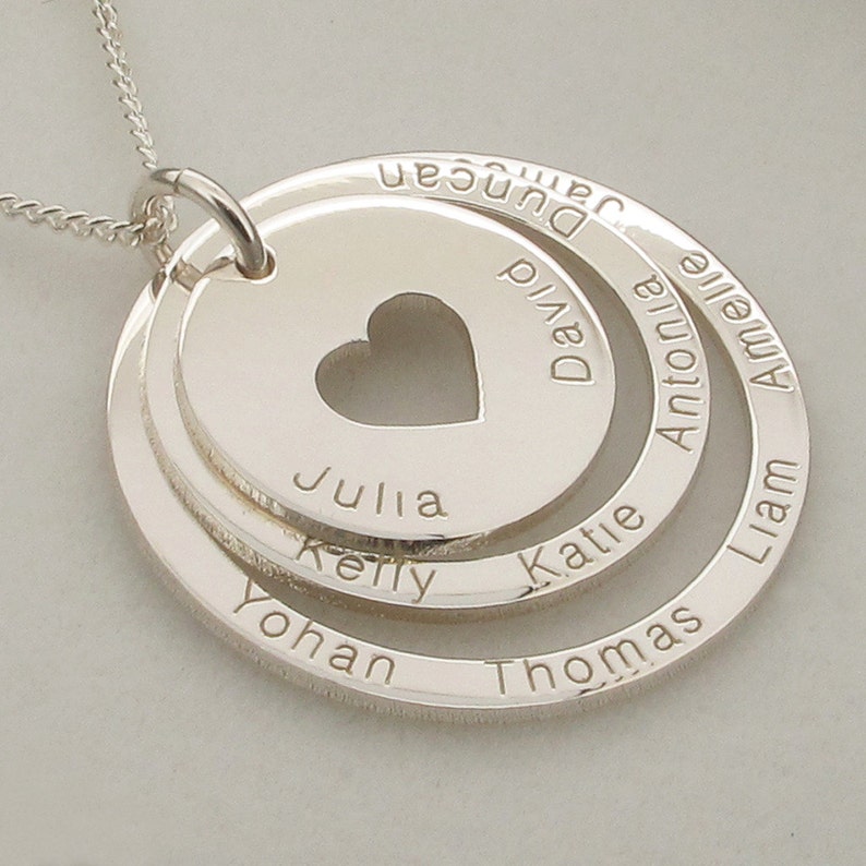 Sterling Silver Family Name Necklace or Pendant Cut Out - Etsy