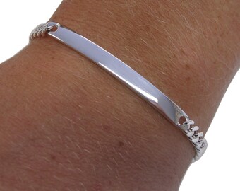 Girls Silver Enamel Flower Identity Bracelet | Molly Brown London