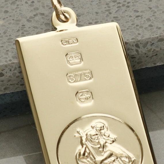 Details about / St Christopher Ingot Pendant Sterling Silver 925 Hallmark 14-30/" Length Chain