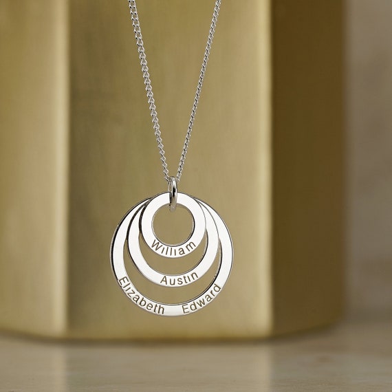 Personalised necklace deals circle