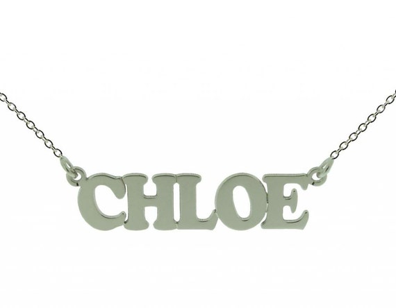18/" Personalised 9ct ANY NAME Necklace Nameplate Pendant Small Curb Chain 16/"
